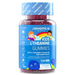 Bottle of Novomins Kids L-Theanine gummies